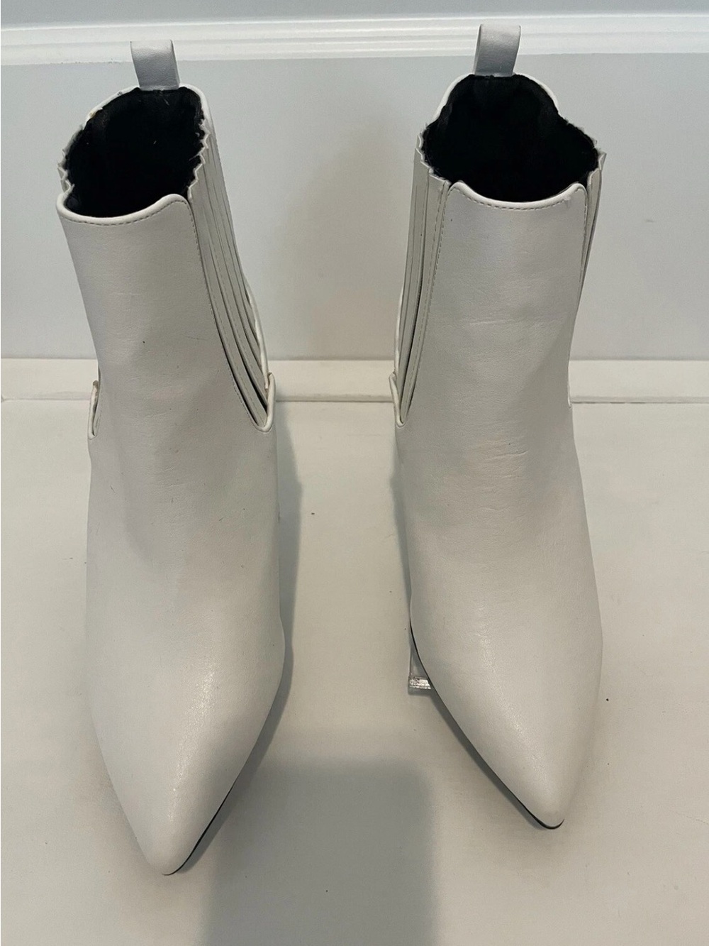 Qupid Ankle Boots Women's Size 8.5 Faux Leather White